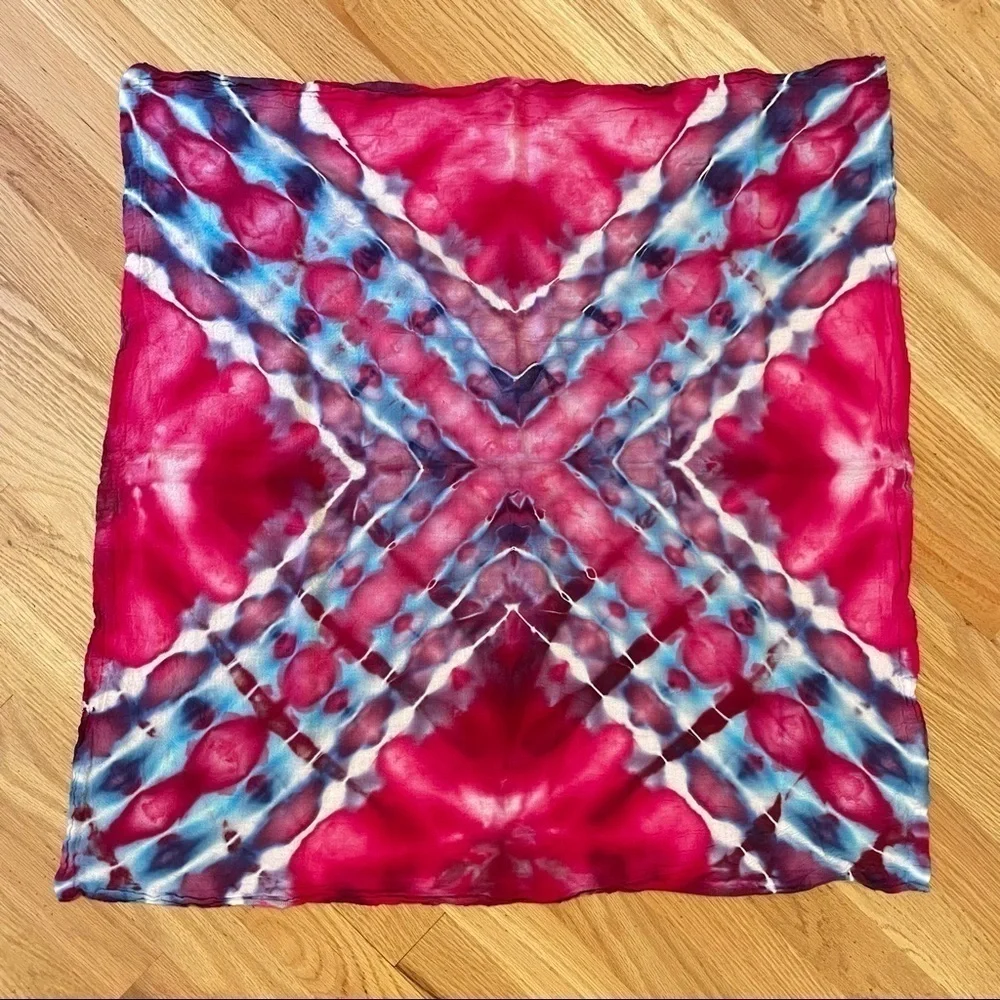 Tie dye kaleidoscope kitchen dish towel flour sack tea towel